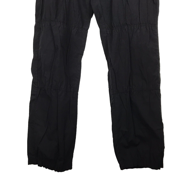 XCVI Black Utility Pants High Rise Straight Leg Pockets Cotton Women's Large - Picture 3 of 10